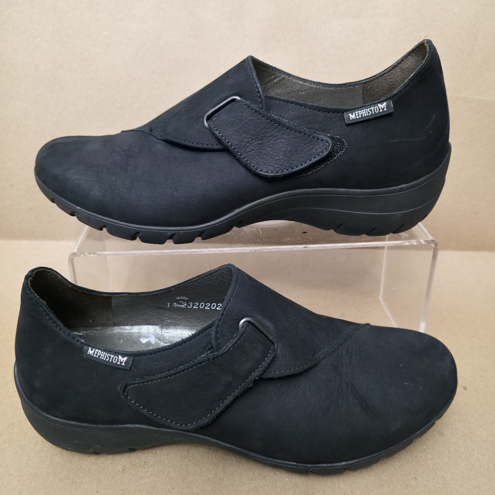 Mephisto LUCE BLACK LMMS60 Women's Shoes Size 7 Leather Comfort